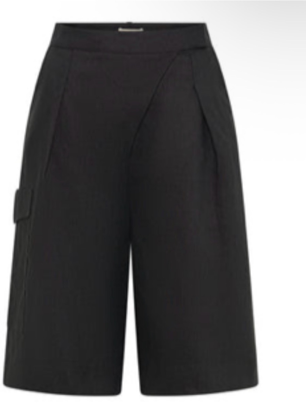 NICHOLAS Black Wide-Leg Culotte Shorts